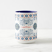 Traditional Folk Floral Pattern Mug Tasse (Zentrum)
