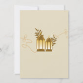 Traditional Golden Lanterns Ramadan Iftar Dinner Einladung (Rückseite)