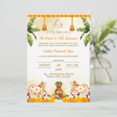 Traditional Griha Pravesh Invitation Card Einladung (Stehend Vorderseite)