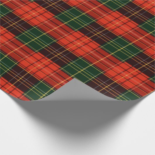 Traditional Holiday Plaid Geschenkpapier (Ecke)