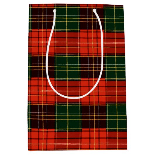 Traditional Holiday Plaid Mittlere Geschenktüte (Vorderseite)