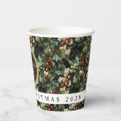 Traditional Holly 1 Photo Pappbecher (Rückseite)