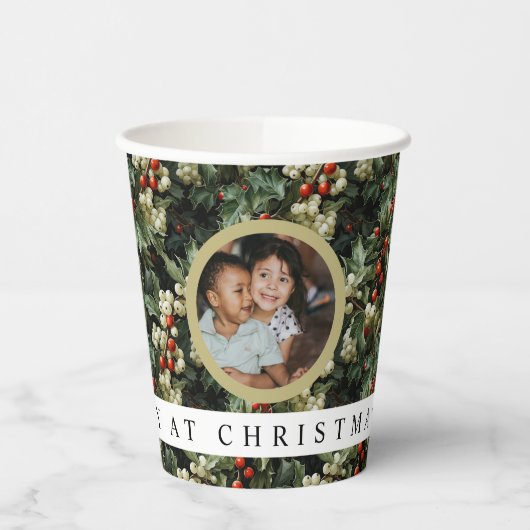 Traditional Holly 1 Photo  Pappbecher (Links)