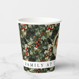 Traditional Holly 1 Photo Pappbecher