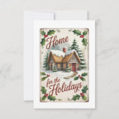 Traditional Holly Wreath Housewarming Gift Einladung (Vorderseite)