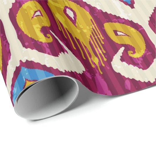 Traditional ikat fabric seamless pattern geschenkpapier (Rolleneckpunkt)
