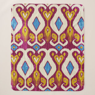 Traditional ikat fabric seamless pattern sherpadecke