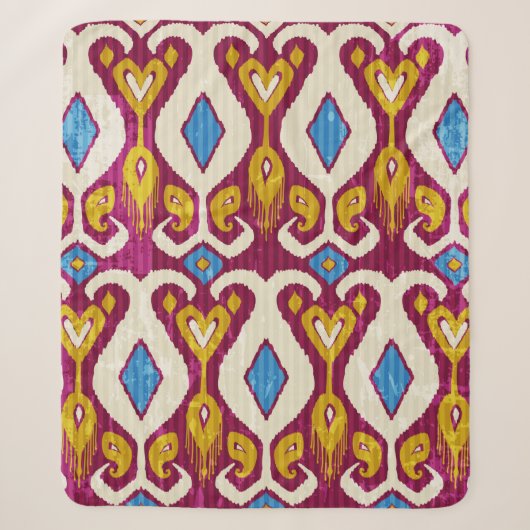 Traditional ikat fabric seamless pattern sherpadecke (Vorderseite)