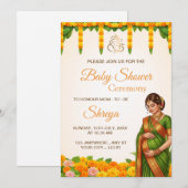 Traditional Indian Baby Shower Invitation Einladung (Vorne/Hinten)