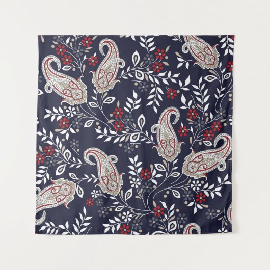 traditional Indian paisley pattern Wandteppich (Vorderseite)