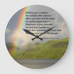 Traditional Irish Blessing Wall Clocks Große Wanduhr