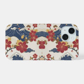 Traditional Japanese Kimono Pattern iPhone 15 Hülle (Rückseite (Horizontal))
