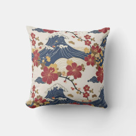 Traditional Japanese Kimono Pattern Kissen