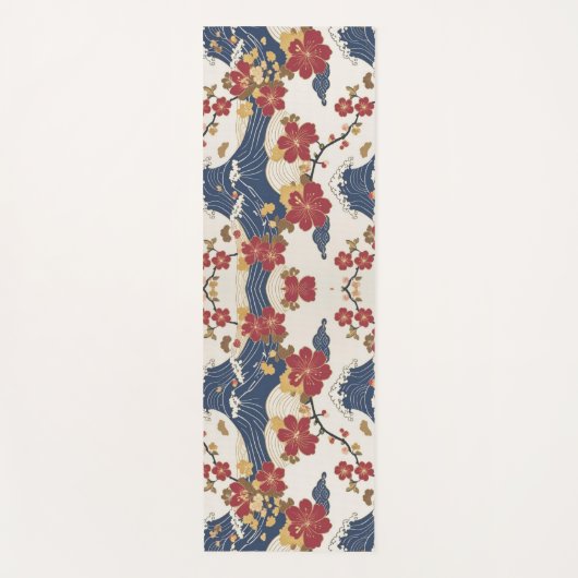 Traditional Japanese Kimono Pattern Yogamatte (Vorderseite)