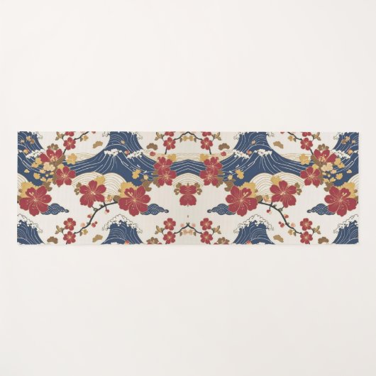 Traditional Japanese Kimono Pattern Yogamatte (Vorderseite (Horizontal))
