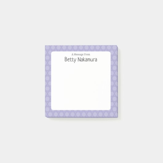 Traditional Japanese Lattice Pattern Post-it Klebezettel (Vorderseite)
