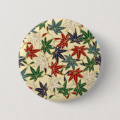Traditional Japanese Maple Leaf Patterns Button (Vorderseite)