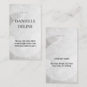 Traditional Japanese pattern Modern art silver Visitenkarte (Vorne/Hinten)