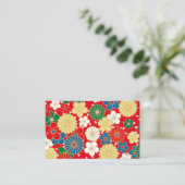 Traditional Japanese Patterns Visitenkarte (Stehend Vorderseite)