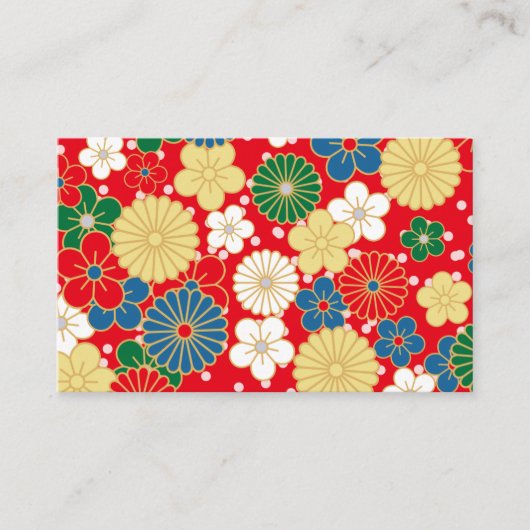 Traditional Japanese Patterns Visitenkarte (Vorderseite)