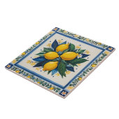 Traditional Lemons Blue Green Yellow White Classic Fliese (Seite)