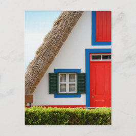 Traditional Madeira house in Santana Postkarte