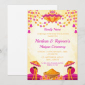 Traditional Maiyan Ceremony Invitation Card Einladung (Vorne/Hinten)