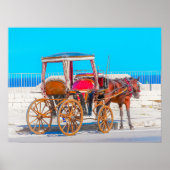 Traditional Maltese Horse Carriage (Karozzin) in V Poster (Vorne)