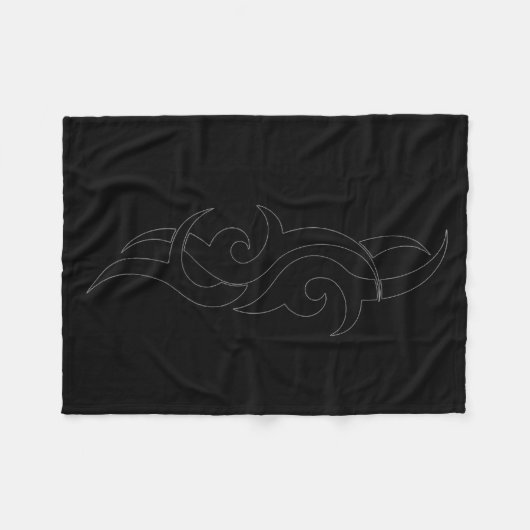 Traditional Maori Tribal Tattoo. New Zealand. Fleecedecke (Vorderseite (Horizontal))