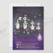 Traditional Mardi Gras symbolism with a goose  Einladung (Vorderseite)