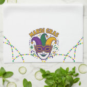 Traditional Mari Gras colored mask Geschirrtuch (Gefaltet)