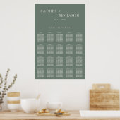 Traditional Minimalist Simple Wedding Sage Green Poster (Küche)