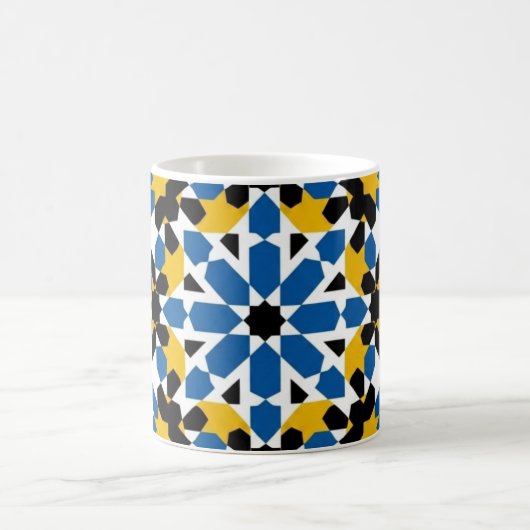 Traditional Moroccan Zellige Geometric Pattern Kaffeetasse (Mittel)
