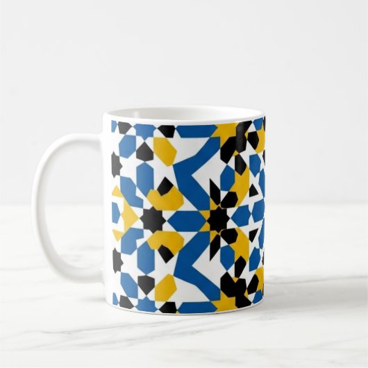 Traditional Moroccan Zellige Geometric Pattern Kaffeetasse (Links)
