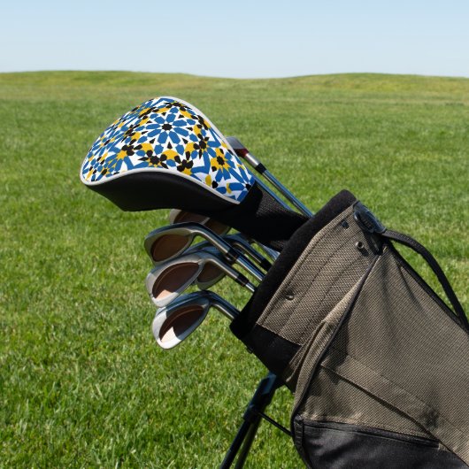 Traditional Moroccan Zellige Mosaic Geometric Golf Headcover (In SItu)
