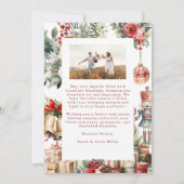 Traditional Nutcracker Christmas Photo Card Feiertagskarte (Rückseite)