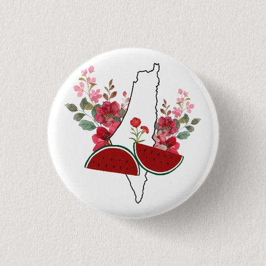 Traditional Palestine elements in palestine map Button (Vorderseite)