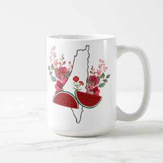 Traditional Palestine elements in palestine map Kaffeetasse