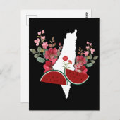 Traditional Palestine elements in palestine map Postkarte (Vorne/Hinten)