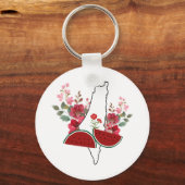 Traditional Palestine elements in palestine map Schlüsselanhänger (Vorderseite)