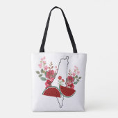 Traditional Palestine elements in palestine map Tasche (Rückseite)