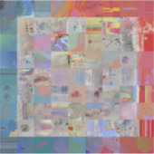 Traditional Patchwork Geometric Gift Wrap Aufkleber (Vorderseite)