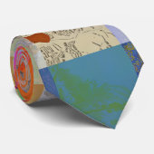 Traditional Patchwork Geometric Pattern Krawatte (Gerollt)