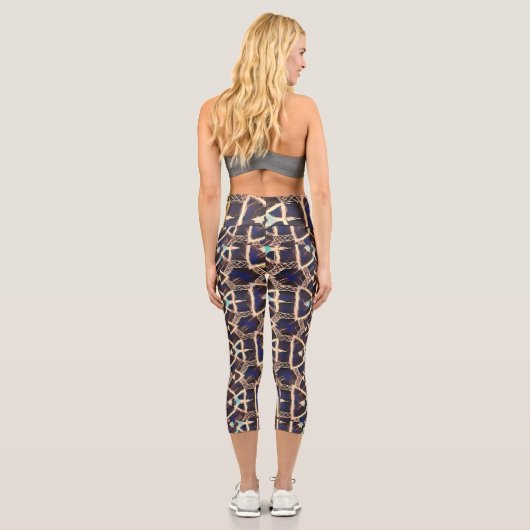 traditional pattern capri leggings (Rückseite)