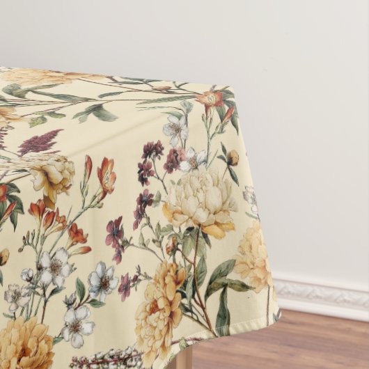 Traditional  Peony Vintage Botanical Pattern Tischdecke (Beispiel)