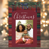 Traditional Plaid Feiertagskarte