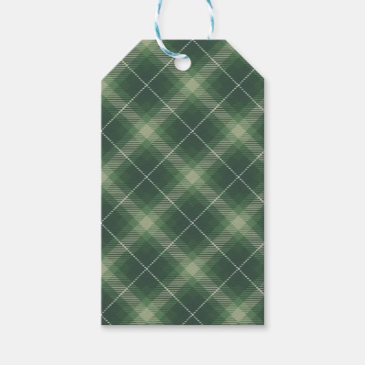 Traditional plaid in green. geschenkanhänger (Vorderseite)