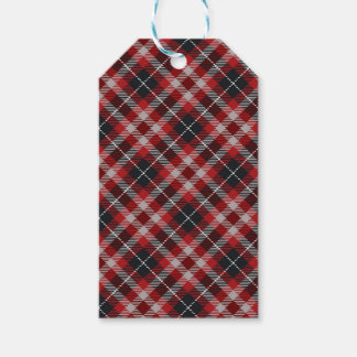 Traditional plaid in red and black. geschenkanhänger