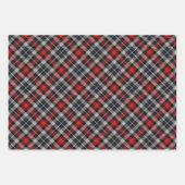 Traditional plaid in red and black. geschenkpapier set (Vorderseite 3)