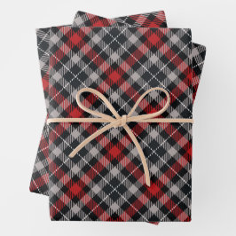 Traditional plaid in red and black. geschenkpapier set